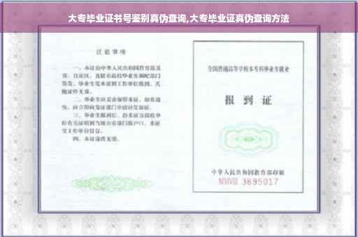 大专毕业证书号鉴别真伪查询,大专毕业证真伪查询方法
