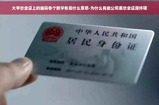 大学毕业证上的编码各个数字各是什么意思-为什么有些公司要毕业证原件呢