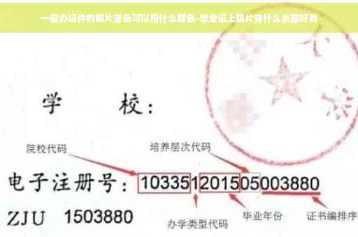 一般办证件的照片底色可以用什么颜色-毕业证上照片穿什么衣服好看