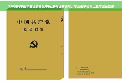 大专没有拿到毕业证算什么学历,没有证书编号，怎么在学信网上查毕业证信息