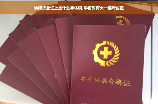 幼师毕业证上是什么字体啊,学前教育大一要考的证
