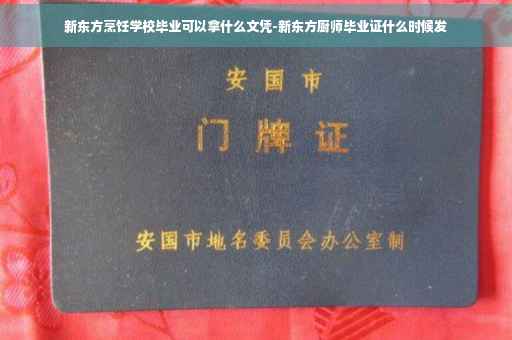 新东方烹饪学校毕业可以拿什么文凭-新东方厨师毕业证什么时候发