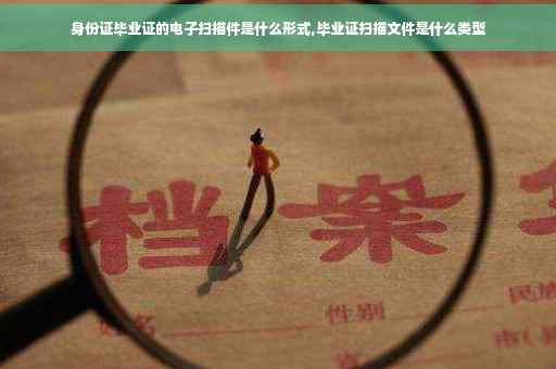 身份证毕业证的电子扫描件是什么形式,毕业证扫描文件是什么类型