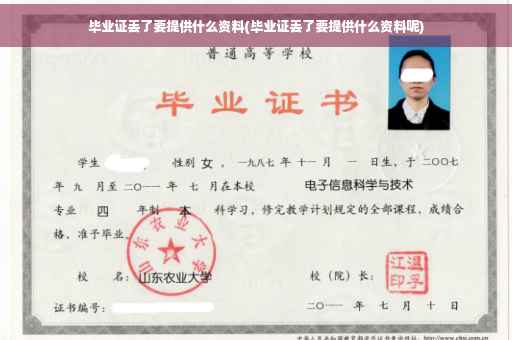 毕业证丢了要提供什么资料(毕业证丢了要提供什么资料呢)