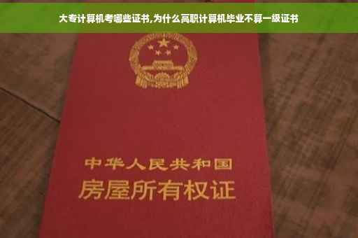 大专计算机考哪些证书,为什么高职计算机毕业不算一级证书