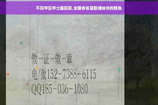 不同学历学士服区别,全国各省录取通知书的颜色