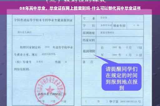 08年高中毕业，毕业证在网上能查到吗-什么可以替代高中毕业证书