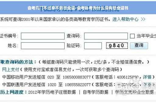 会考几门不过拿不到毕业证-会考补考为什么没有毕业证书