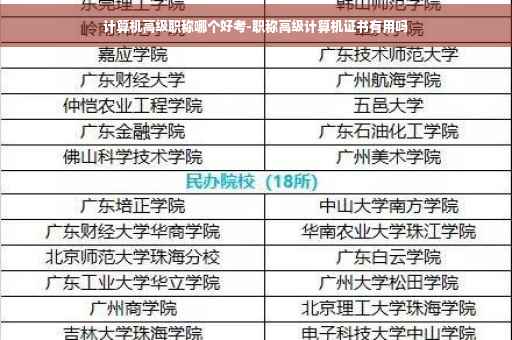 计算机高级职称哪个好考-职称高级计算机证书有用吗