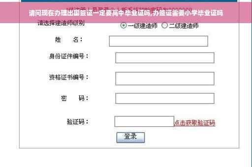 请问现在办理出国签证一定要高中毕业证吗,办签证需要小学毕业证吗