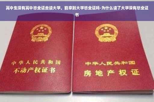 高中生没有高中毕业证去读大学，能拿到大学毕业证吗-为什么读了大学没有毕业证书