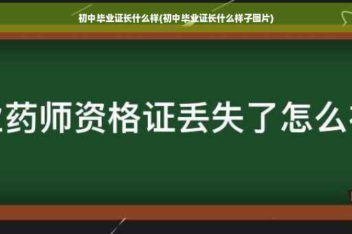 初中毕业证长什么样(初中毕业证长什么样子图片)