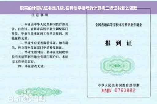 职高的计算机证书是几级,在其他学校考的计算机二级证书怎么领取