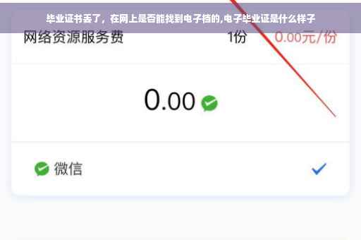 毕业证书丢了，在网上是否能找到电子档的,电子毕业证是什么样子