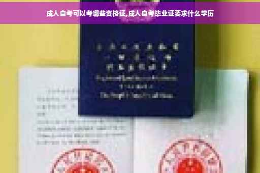 成人自考可以考哪些资格证,成人自考毕业证要求什么学历