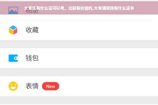 大专生有什么证可以考，比较有价值的,大专通常持有什么证书