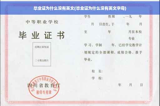 毕业证为什么没有英文(毕业证为什么没有英文字母)