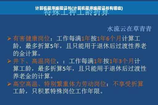 计算机程序编程证书(计算机程序编程证书有哪些)