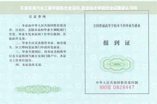 天津滨海汽车工程学院有毕业证吗,职业技术学院毕业证国家认可吗