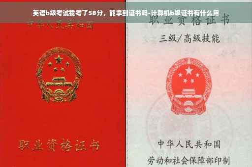 英语b级考试我考了58分，能拿到证书吗-计算机b级证书有什么用