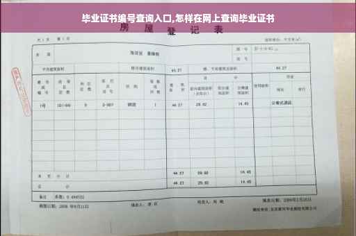 毕业证书编号查询入口,怎样在网上查询毕业证书