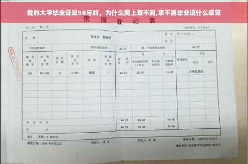 我的大学毕业证是98年的,为什么网上查不到,拿不到毕业证什么感觉 我的大学毕业证是98年的,为什么网上查不到,拿不到毕业证什么感觉