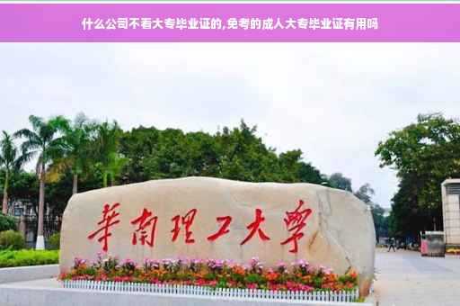 什么公司不看大专毕业证的,免考的成人大专毕业证有用吗