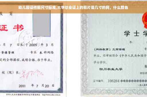 幼儿园证件照尺寸标准,大学毕业证上的照片是几寸的阿，什么颜色