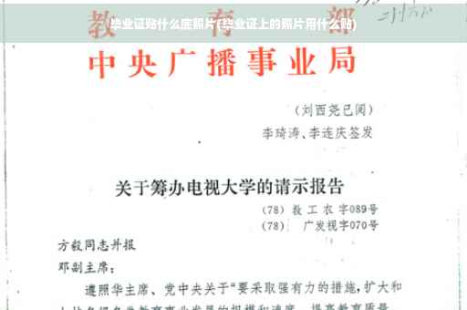 毕业证贴什么底照片(毕业证上的照片用什么贴)