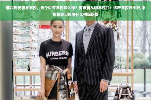 邢台现代职业学校，这个中专学校怎么样？有没有从哪学过的？这所学校好不好,中专毕业可以考什么初级职称