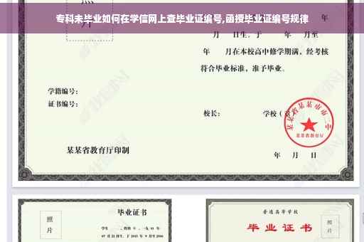 专科未毕业如何在学信网上查毕业证编号,函授毕业证编号规律