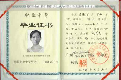 什么是毕业证彩印件图片,毕业证的纸张是什么样的
