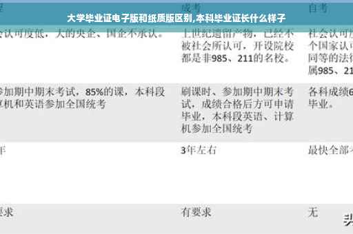 大学毕业证电子版和纸质版区别,本科毕业证长什么样子