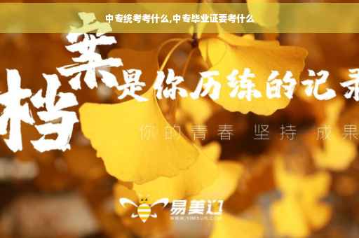中专统考考什么,中专毕业证要考什么