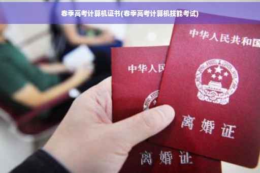 春季高考计算机证书(春季高考计算机技能考试)