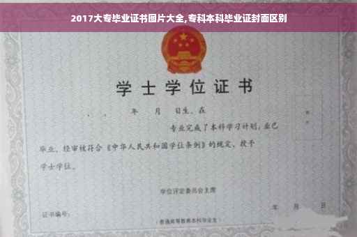 2017大专毕业证书图片大全,专科本科毕业证封面区别