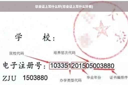 毕业证上写什么好(毕业证上写什么好看)