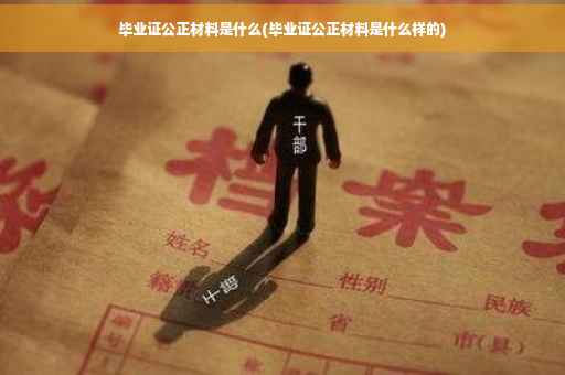 毕业证公正材料是什么(毕业证公正材料是什么样的)
