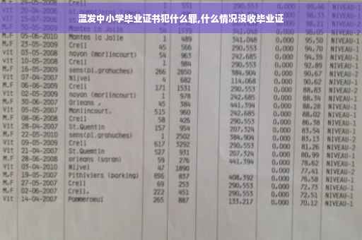 滥发中小学毕业证书犯什么罪,什么情况没收毕业证
