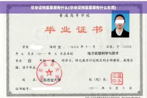 毕业证档案里面有什么(毕业证档案里面有什么东西)