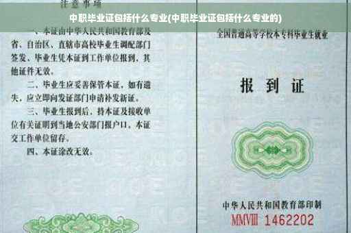 中职毕业证包括什么专业(中职毕业证包括什么专业的)