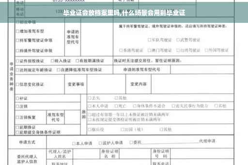 毕业证会放档案里吗,什么场景会用到毕业证