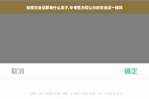 技校毕业证都有什么章子,中专民办和公办的毕业证一样吗