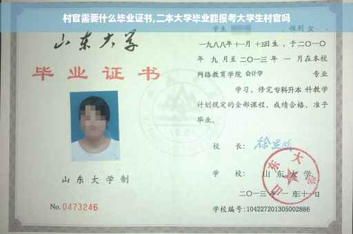 村官需要什么毕业证书,二本大学毕业能报考大学生村官吗