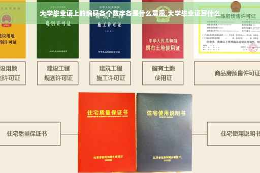 大学毕业证上的编码各个数字各是什么意思,大学毕业证写什么