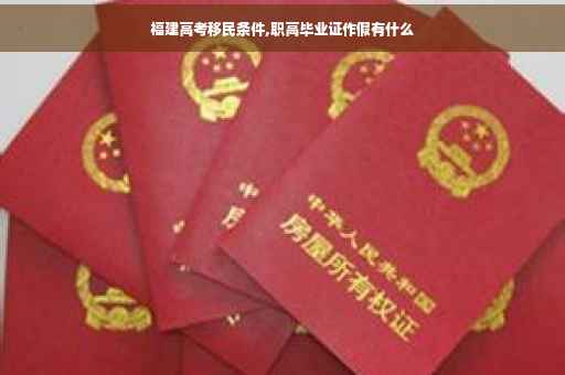 福建高考移民条件,职高毕业证作假有什么
