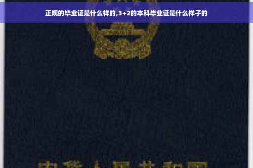 正规的毕业证是什么样的,3+2的本科毕业证是什么样子的