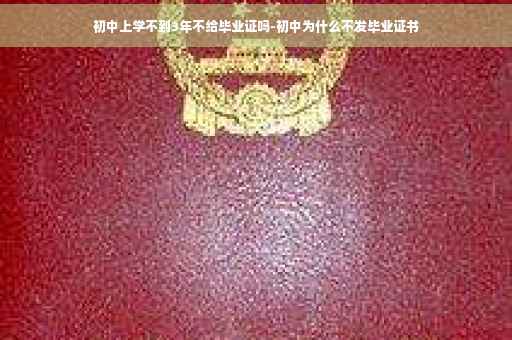 初中上学不到3年不给毕业证吗-初中为什么不发毕业证书