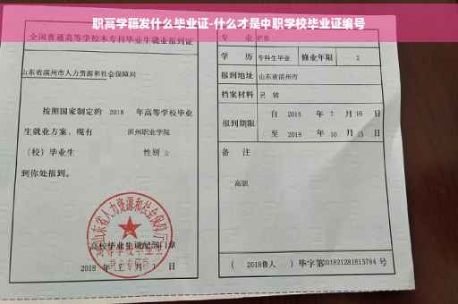 职高学籍发什么毕业证-什么才是中职学校毕业证编号