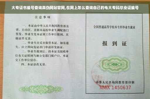 大专证书编号查询真伪网站官网,在网上怎么查询自己的电大专科毕业证编号